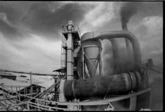 The Asphalt Plant moves aggregate, and hit tar for road surfacing.